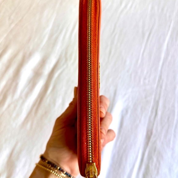 Prada Wallet Saffiano Leather Orange with Box - Picture 11 of 16